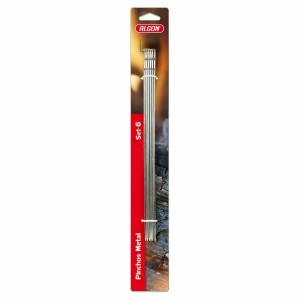 Barbecue Skewer Set Algon Metal 6 Pieces (24 Units) (35 x 2,5 mm) |...