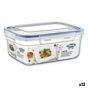 Lunchbox hermetisch Dem rechteckig 1,4 L 20 x 15 x 9 cm (12 Stück) ...