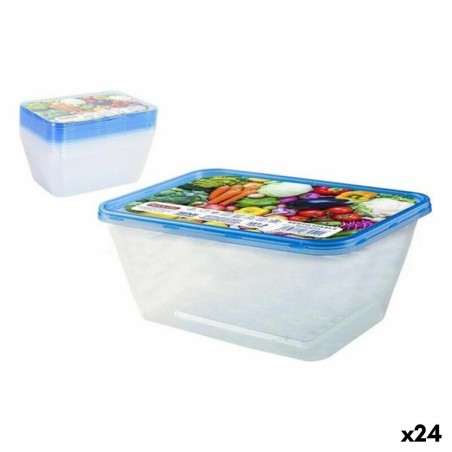 Set of 8 lunch boxes Privilege 1L Rectangular 17,5 x 12 x 7 cm (24 ...