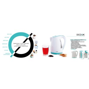 Wasserkocher Dcook Gallery Weiß Kunststoff 2200 W 1,7 L (8 Stück) |...