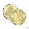 Plateau apéritif Algon Doré Ronde 23 x 23 x 1,5 cm (48 Unités) |  A...
