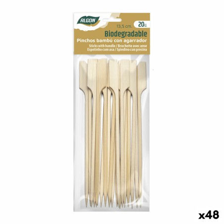 Bamboo toothpicks Algon 13,5 cm Set 20 Pieces (48 Units) |  Other a...