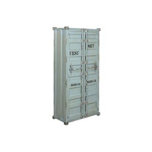Flaschenregal Home ESPRIT türkis Metall Holz MDF 76,5 x 39,5 x 157,...
