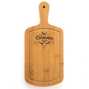 Cutting board Quid Carnivoro Brown Wood Steel 35 x 16 x 2 cm |  Coo...