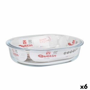 Ofenschüssel Quttin  Glas Oval 1,5 L 23,7 x 18,8 cm (6 Stück) |  Ge...
