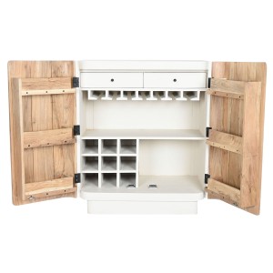 Flaschenregal Home ESPRIT Weiß natürlich 85 x 50 x 100 cm |  Flasch...