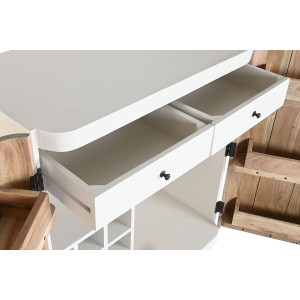 Flaschenregal Home ESPRIT Weiß natürlich 85 x 50 x 100 cm |  Flasch...