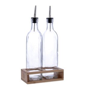 Oil and Vinegar Set Quid Naturalia Transparent Glass 550 ml |  Spic...