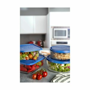 Lunch box Borgonovo Squared Blue 1,8 L 18,5 x 18,5 x 7,4 cm (12 Uni...