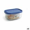 Lunch box Borgonovo Blue Rectangular 400 ml 13,5 x 9,5 x 6,5 cm (12...