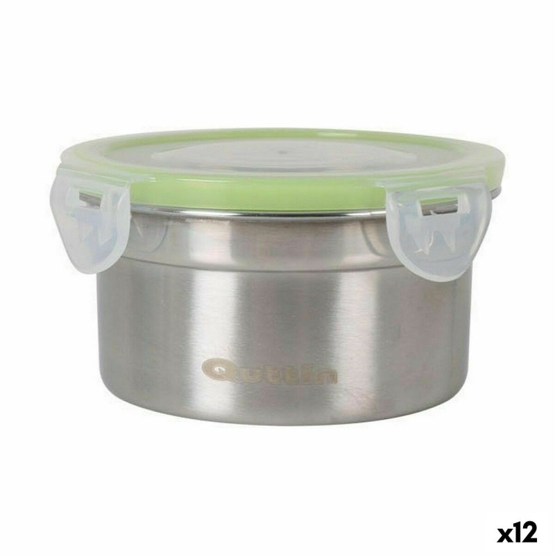 Hermetic Lunch Box Quttin Circular 300 ml Stainless steel (12 Units...