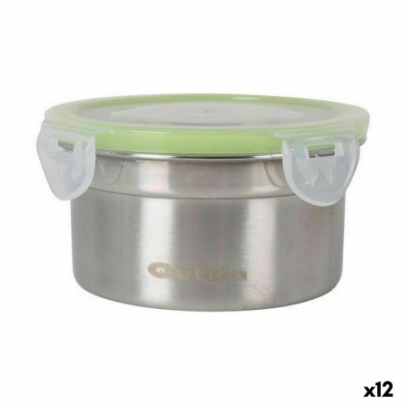 Hermetic Lunch Box Quttin Circular 300 ml Stainless steel (12 Units...