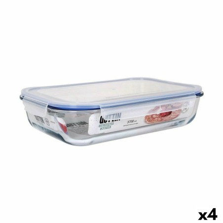 Hermetic Lunch Box Quttin  Rectangular 3,7 L 36 x 24,8 x 8,1 cm (4 ...