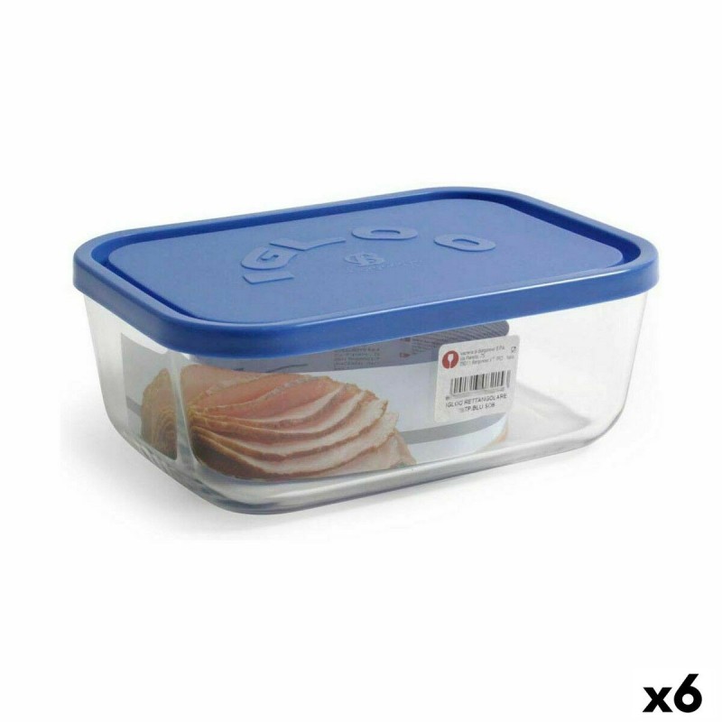 Lunch box Borgonovo  Blue Rectangular 2,3 L (6 Units) |  Lunch boxe...