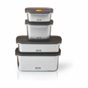 Lunchbox hermetisch Quttin  Edelstahl rechteckig 250 ml (24 Stück) ...