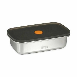 Lunchbox hermetisch Quttin  Edelstahl rechteckig 600 ml (12 Stück) ...