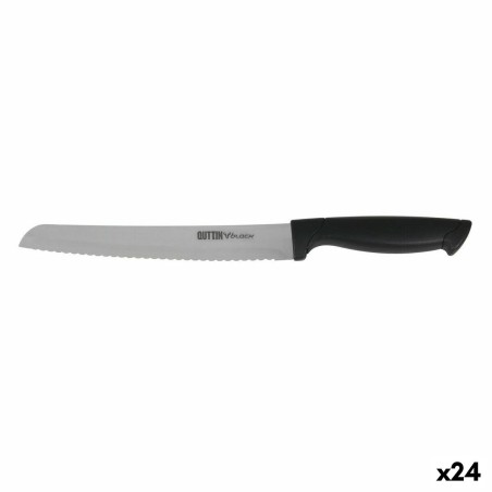 Brotmesser Quttin Black Schwarz Silberfarben 24 Stück 20 cm |  Mess...