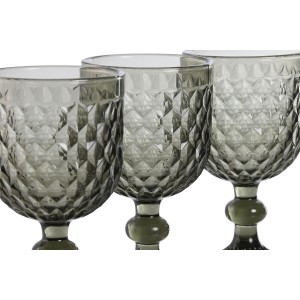 Gläsersatz Home ESPRIT Grau Kristall 240 ml (6 Stück) |  Gläser und...