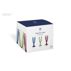 Set of cups Home ESPRIT Pink Crystal 240 ml (6 Units) |  Glasses, c...