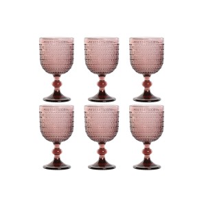 Gläsersatz Home ESPRIT Rosa Kristall 325 ml (6 Stück) |  Gläser und...