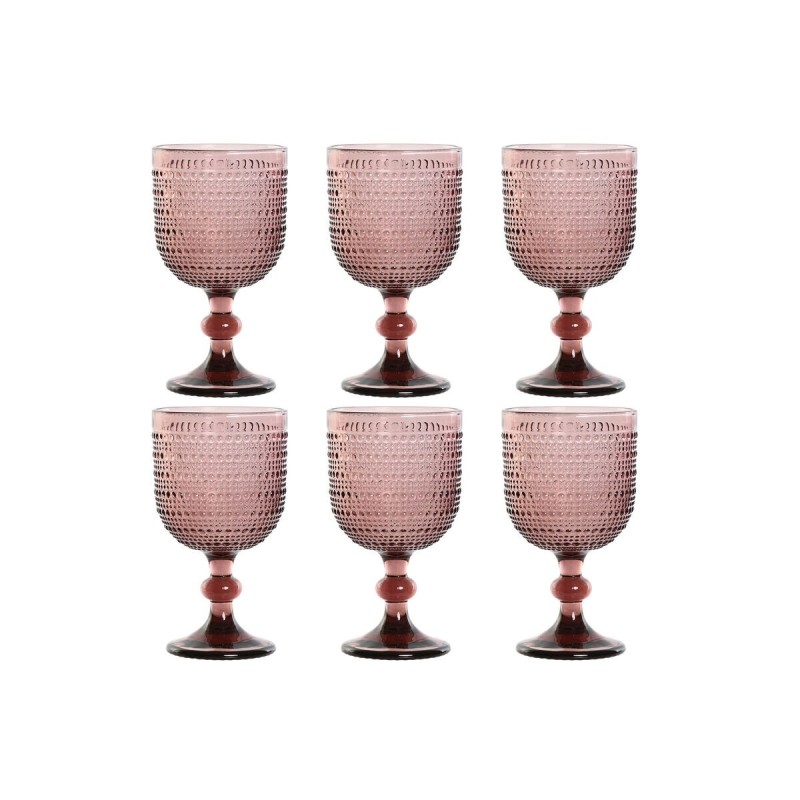 Gläsersatz Home ESPRIT Rosa Kristall 325 ml (6 Stück) |  Gläser und...