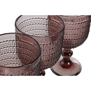 Set of cups Home ESPRIT Pink Crystal 325 ml (6 Units) |  Glasses, c...