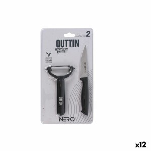 Knife Set Quttin Nero Black 2 Pieces (12 Units) |  Knives and cutle...