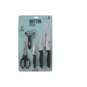 Messerset Quttin Nero Schwarz 5 Stücke (4 Stück) |  Messer und Schl...