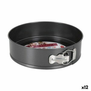 Kuchenspringform Quttin Schwarz Kohlenstoffstahl 24 x 7 cm (12 Stüc...
