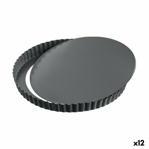 Kuchenspringform Quttin Schwarz Kohlenstoffstahl 24 x 2,8 cm (12 St...