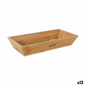 Bowl Quttin Brown Bamboo 29,3 x 14 x 5 cm (12 Units) |  Plates, pla...