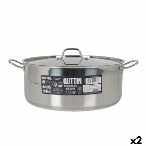 Topf mit Deckel Quttin Aluminium 36 x 14 cm (2 Stück) |  Pfannen un...