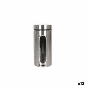 Topf Quttin Durchsichtig Silberfarben Glas Stahl 1,5 L 10 x 10 x 22...
