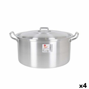 Casserole avec Couvercle Aluminium 38,5 x 33 x 18,5 cm (4 Unités) |...