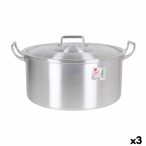 Casserole avec Couvercle Aluminium 43 x 36 x 16 cm (3 Unités) |  Po...