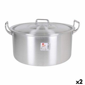Topf mit Deckel Aluminium 44 x 39 x 21 cm (2 Stück) |  Pfannen und ...