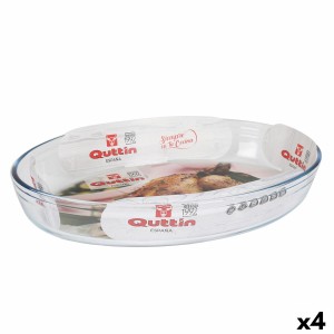 Ofenschüssel Quttin  Durchsichtig Glas Oval 4,5 L 39,6 x 27,35 x 6,...