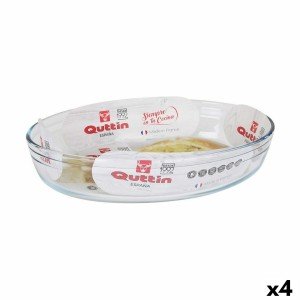 Ofenschüssel Quttin  Durchsichtig Glas Oval 2,2 L 30,1 x 20,9 x 6,3...