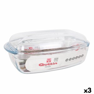 Topf mit Deckel Quttin  Durchsichtig 6,7 l Glas 37 x 22 x 14,1 cm (...