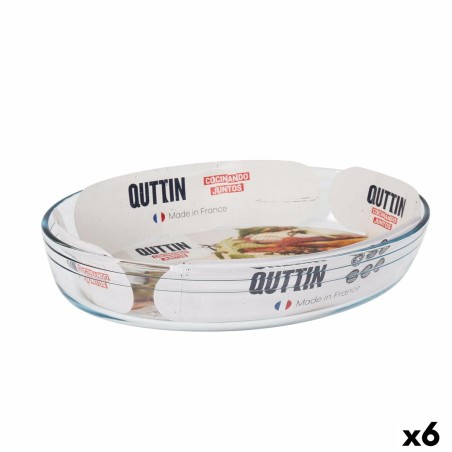 Ofenschüssel Quttin  Durchsichtig Glas Oval 3,4 L 35,1 x 24,1 x 6,5...