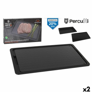 Quick Defrosting Plate Percutti   Black 39 x 23 cm Defrost function (2 Units)