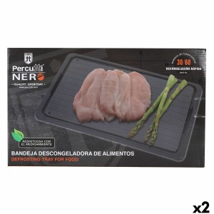 Quick Defrosting Plate Percutti   Black 39 x 23 cm Defrost function (2 Units)
