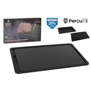 Quick Defrosting Plate Percutti   Black 39 x 23 cm Defrost function (2 Units)