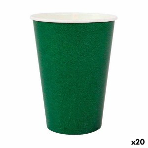 Set de Verres Algon Produits à usage unique Carton Vert 20 Pièces 2...
