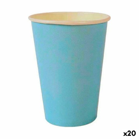 Set of glasses Algon Disposable Cardboard Blue 20 Pieces 220 ml (20...