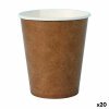Set of glasses Algon Disposable Cardboard kraft paper 30 Pieces 250...