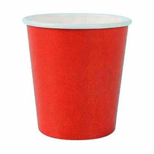 Set of glasses Algon Disposable Cardboard Red 20 Pieces 120 ml (24 ...