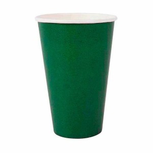 Set of glasses Algon Disposable Cardboard Green 10 Pieces 350 ml (2...