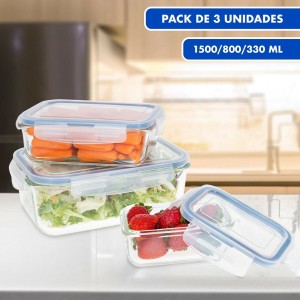 Stapelbares luftdichtes Küchenbehälterset Max Home 6 Stück 23 x 7,5...