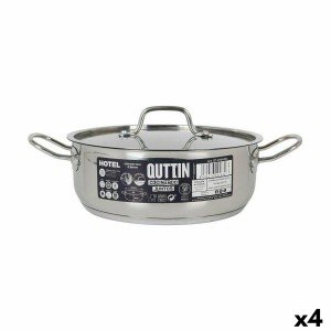 Casserole avec Couvercle Quttin Hotel Acier ø 24 x 9 cm (4 Unités) ...